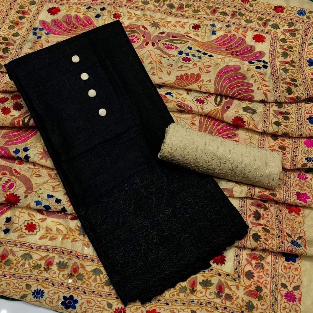 Fully stitched embroidered chikankari suits